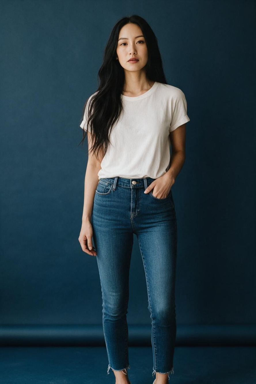FRAME Skinny Jeans Size 29 Blue Denim Raw Hem